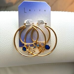 NWT Leith Gold Tone Earrings. Women’s OS.